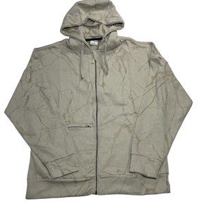 Gymshark Power Zip Hoodie Men's Size Medium Pebble Grey Print NWOT